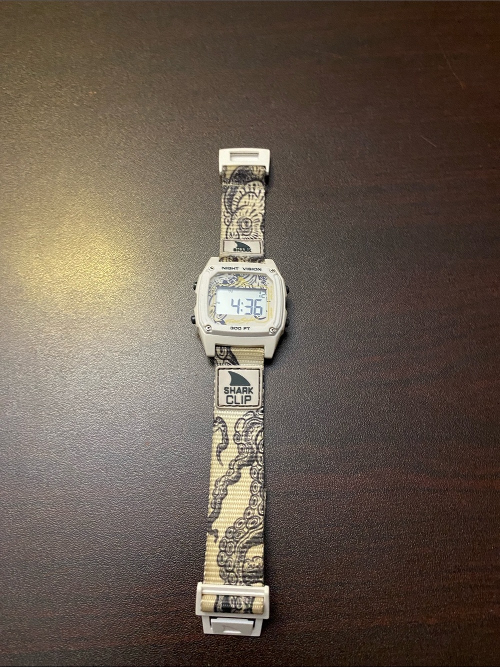 Shark Clip White Digital Sport Watch with Night Vision
